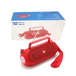T&G PORTABLE BLUETOOTH SPEAKER TG-803 USB/FM/HANDSFREE/AUX/FLASHLIGHT RED T&G PORTABLE BLUETOOTH SPEAKER TG-803 USB/FM/HANDSFREE/AUX/FLASHLIGHT RED